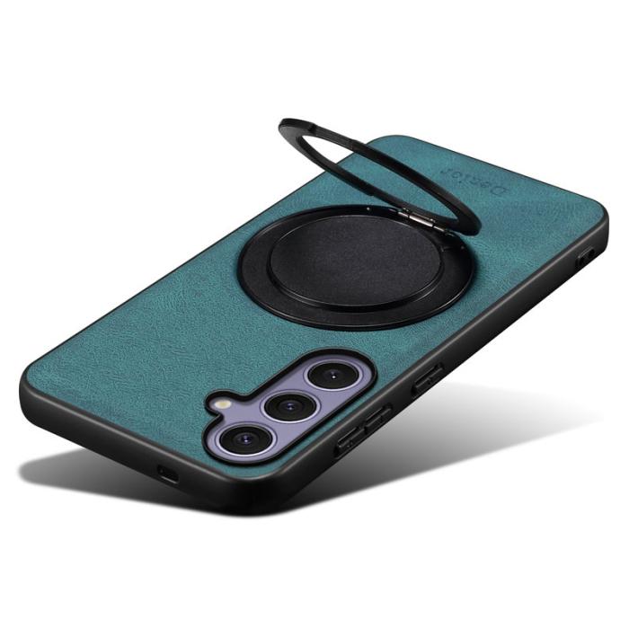 DENIOR - DENIOR Galaxy S24 Plus Magnetiskt Fodral Läder PC TPU Blå