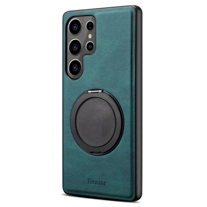 DENIOR - DENIOR Galaxy S24 Ultra Magnetiskt Fodral Läder PC TPU Blå