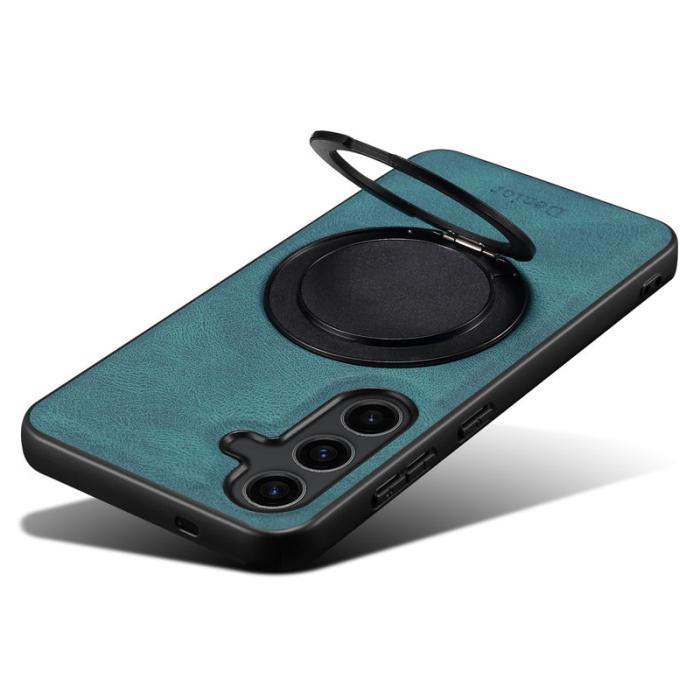 DENIOR - DENIOR A14 Samsung Galaxy S25 Magnetfodral Läder PC TPU Blå