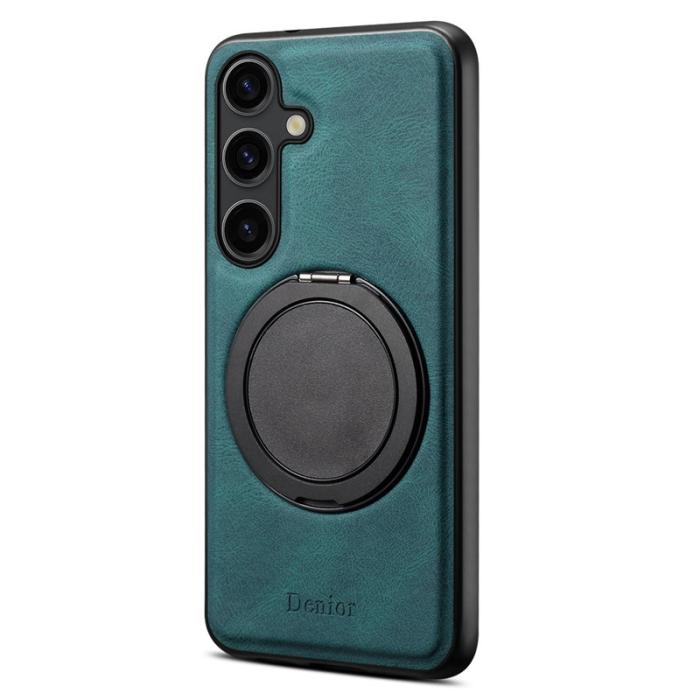 DENIOR - DENIOR A14 Samsung Galaxy S25 Magnetfodral Läder PC TPU Blå