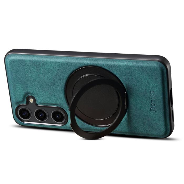 DENIOR - DENIOR A14 Samsung Galaxy S25 Plus Magnetfodral Läder PC TPU Blå