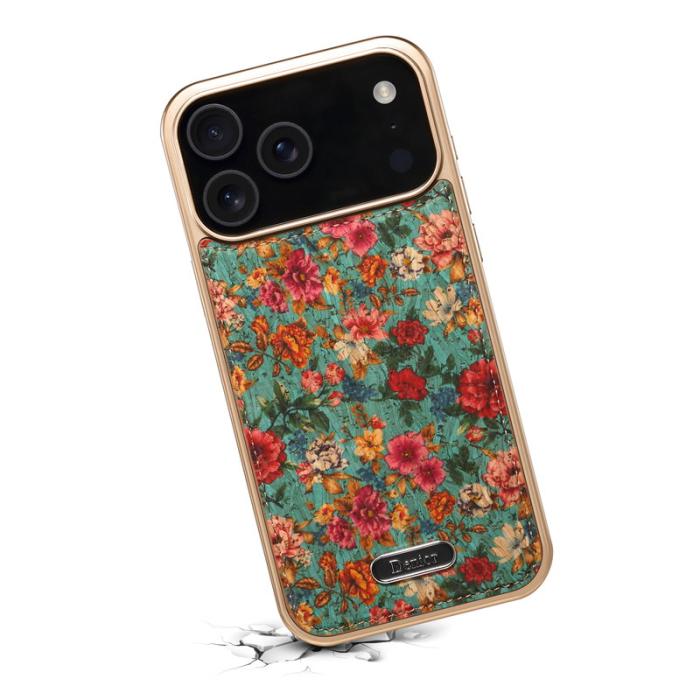 DENIOR - DENIOR A24 iPhone 17 Pro Max Fodral Äkta läder PC TPU Blå