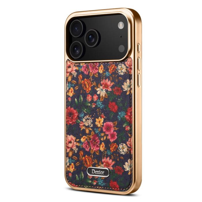 DENIOR - DENIOR A24 iPhone 17 Pro Max Fodral Äkta läder PC TPU Lila