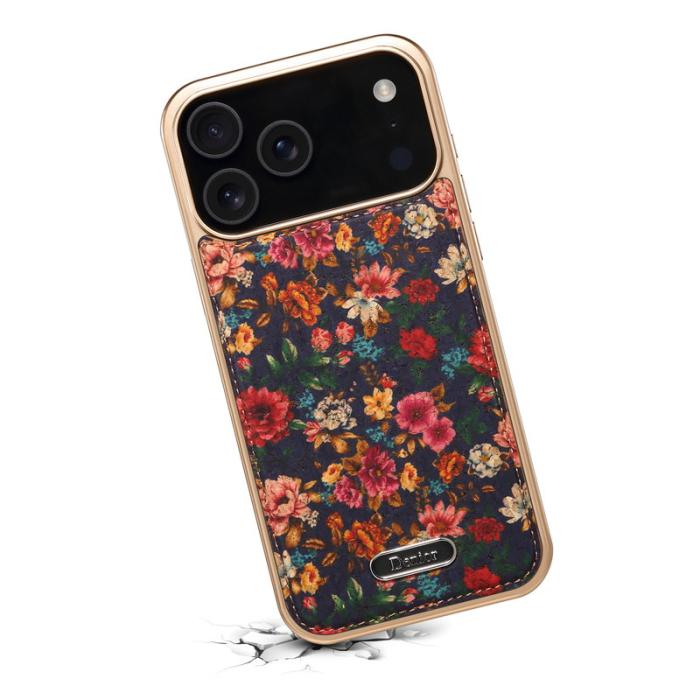 DENIOR - DENIOR A24 iPhone 17 Pro Max Fodral Äkta läder PC TPU Lila