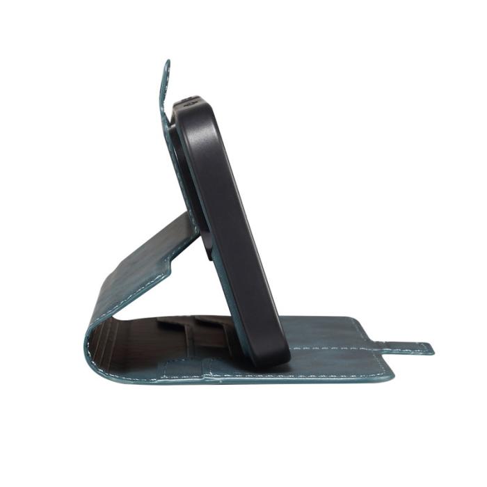 DENIOR - DENIOR B06 iPhone 16 Plus Fodral Magnetiskt Löst Läder + TPU - Blå