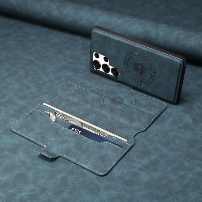 DENIOR - DENIOR B06 Samsung Galaxy S24 Ultra Fodral Läder + TPU Blå