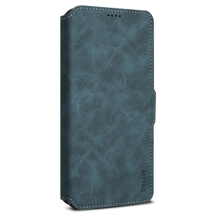 DENIOR - DENIOR B06 Samsung Galaxy S24 Ultra Fodral Läder + TPU Blå