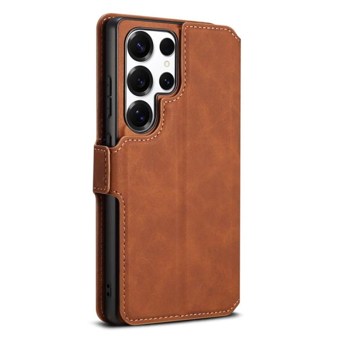 DENIOR - DENIOR B06 Samsung Galaxy S24 Ultra Fodral Läder + TPU - Brun