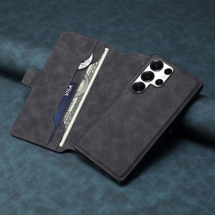 DENIOR - DENIOR B06 Samsung Galaxy S25 Ultra Fodral Läder + TPU Svart