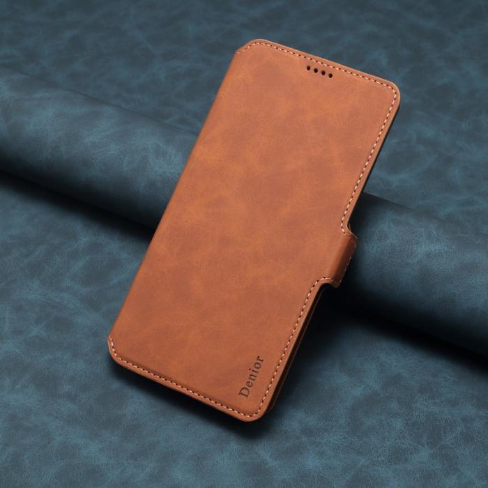 DENIOR - DENIOR B06 Samsung Galaxy S25 Ultra Fodral Läder + TPU Brun