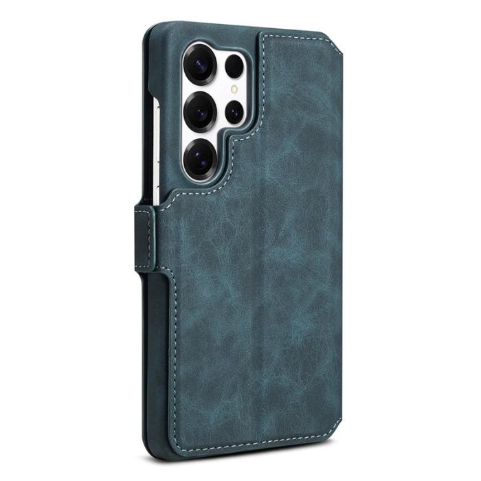 DENIOR - DENIOR B07 för Samsung Galaxy S24 Ultra Skal i läder + PC - Blå