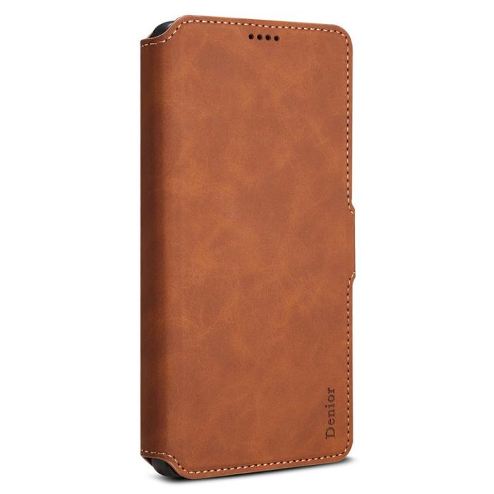 DENIOR - DENIOR B07 Samsung Galaxy S24 Ultra Fodral Läder + PC Magnetiskt Avtagbart