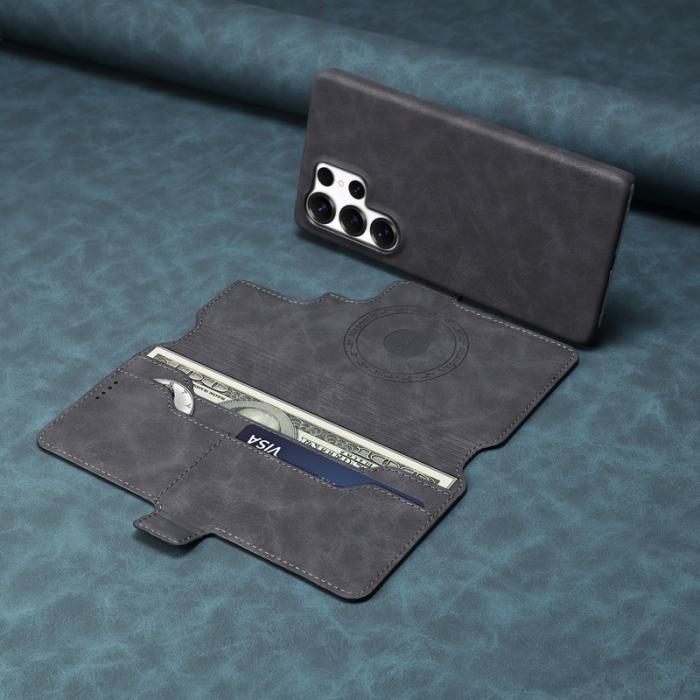 DENIOR - DENIOR B07 Samsung Galaxy S25 Ultra Fodral Läder + PC Magnetiskt Wallet