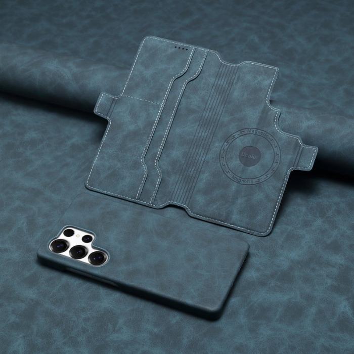 DENIOR - DENIOR B07 Samsung Galaxy S25 Ultra Fodral Läder + PC Blå