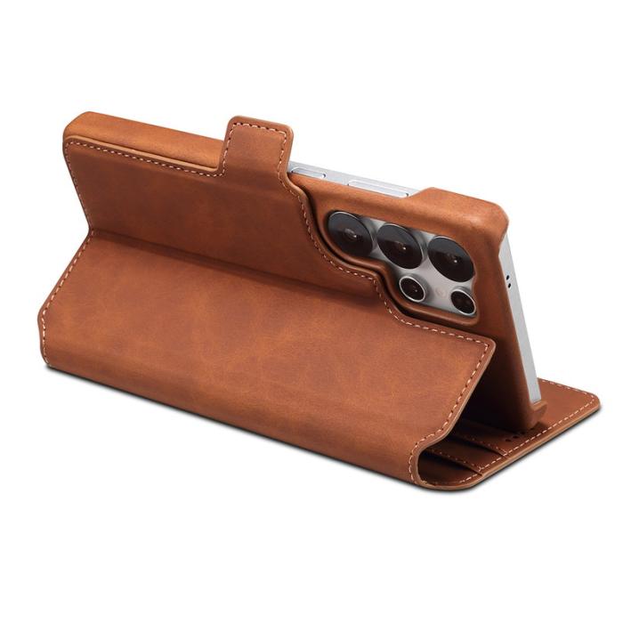 DENIOR - DENIOR B07 Samsung Galaxy S25 Ultra Fodral Läder + PC Magnetiskt Wallet