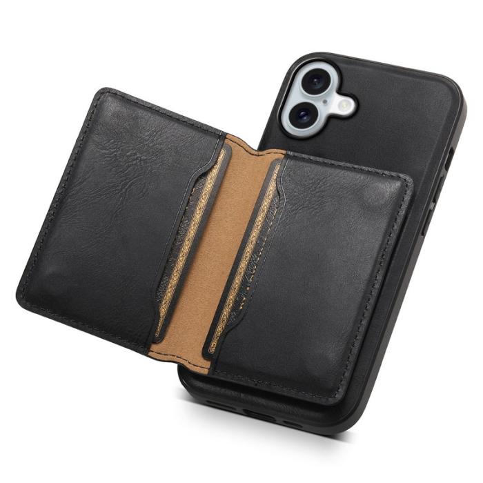 DENIOR - DENIOR D12 iPhone 16 Plus Magnetfodral Hybrid TPU+PC - Svart