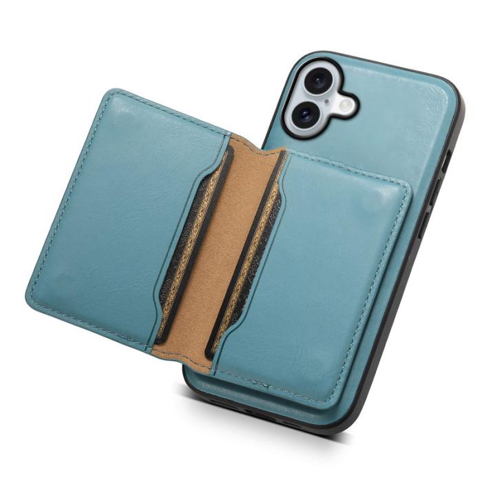 DENIOR - DENIOR D12 iPhone 16 Plus Magnetfodral Hybrid TPU+PC Blå
