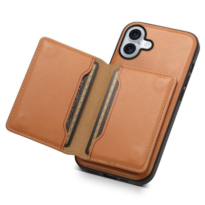 DENIOR - DENIOR D12 iPhone 16 Plus Magnetfodral Hybrid TPU+PC Khaki