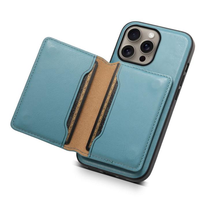 DENIOR - DENIOR D12 iPhone 16 Pro Fodral Kortfack TPU+PC Blå