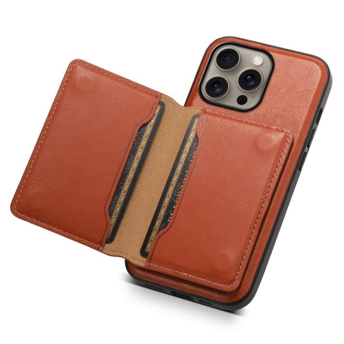 DENIOR - DENIOR D12 iPhone 16 Pro Max Fodral Hybrid TPU+PC Brun