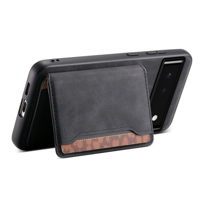 DENIOR - DENIOR D13 Google Pixel 6 Fodral Läder+PC+TPU Svart