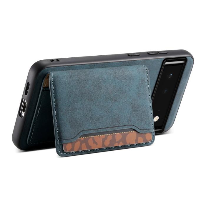 DENIOR - DENIOR D13 Google Pixel 6 Fodral Läder+PC+TPU Blå