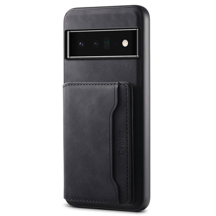 DENIOR - DENIOR D13 Google Pixel 6 Pro 5G Fodral Äkta Läder Svart