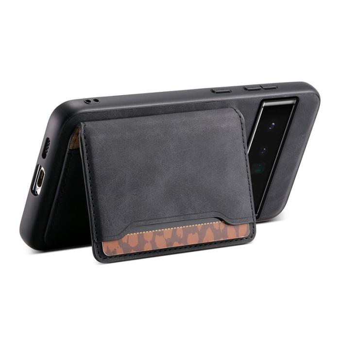 DENIOR - DENIOR D13 Google Pixel 6 Pro 5G Fodral Äkta Läder Svart