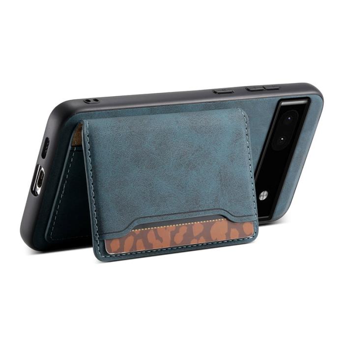 DENIOR - DENIOR D13 Google Pixel 6a Ställfodral PU+PC+TPU Blå