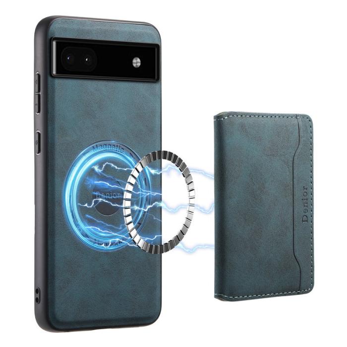 DENIOR - DENIOR D13 Google Pixel 6a Ställfodral PU+PC+TPU Blå