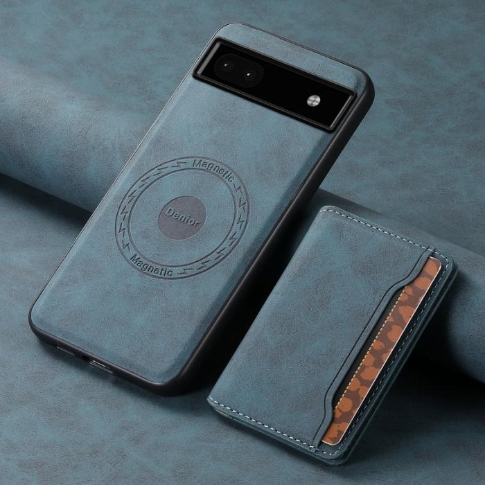 DENIOR - DENIOR D13 Google Pixel 6a Ställfodral PU+PC+TPU Blå