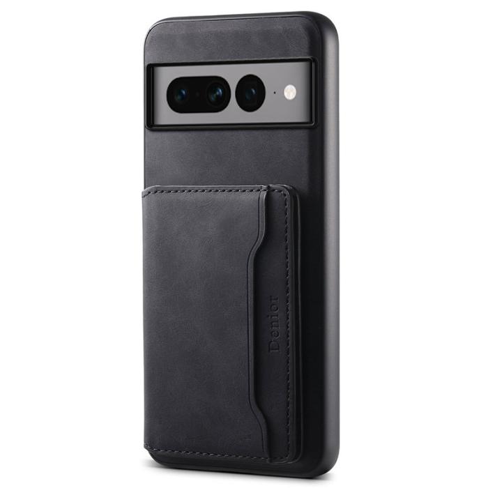 DENIOR - DENIOR D13 Google Pixel 7 Pro Fodral Äkta läder Svart