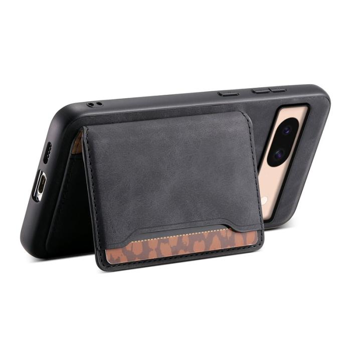 DENIOR - DENIOR D13 Google Pixel 8a Fodral 2 i 1 Avtagbart Läder Svart