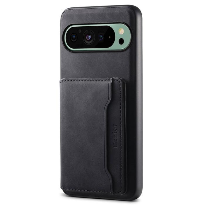 DENIOR - DENIOR D13 Google Pixel 9/9 Pro Fodral Läder+PC+TPU Svart