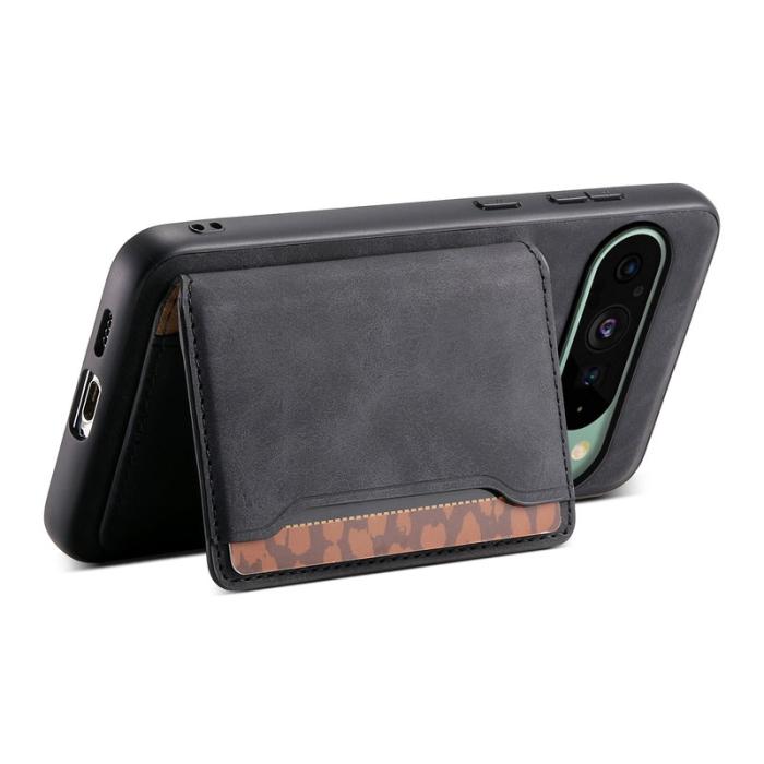 DENIOR - DENIOR D13 Google Pixel 9/9 Pro Fodral Läder+PC+TPU Svart