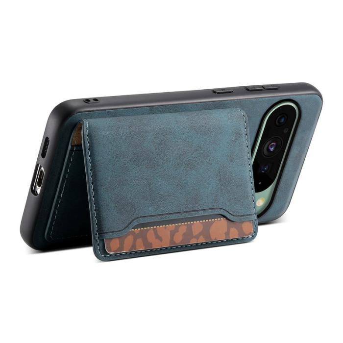 DENIOR - DENIOR D13 Google Pixel 9/9 Pro Fodral Läder+PC+TPU Blå