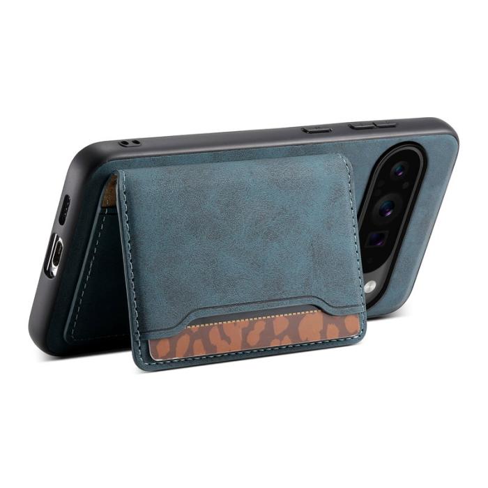 DENIOR - DENIOR D13 Google Pixel 9 Pro Fodral Läder+PC+TPU Blå