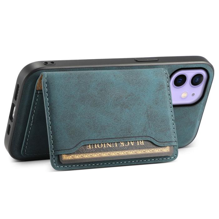 DENIOR - DENIOR D13 iPhone 12 / 12 Pro Fodral Vintage PU Läder Blå