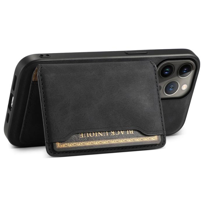 DENIOR - DENIOR D13 iPhone 13 Pro Max Fodral Magnetiskt Läder TPU PC Svart