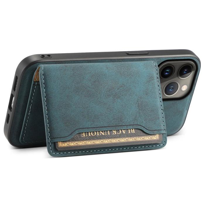 DENIOR - DENIOR D13 iPhone 13 Pro Max Fodral Magnetiskt Läder TPU PC Blå