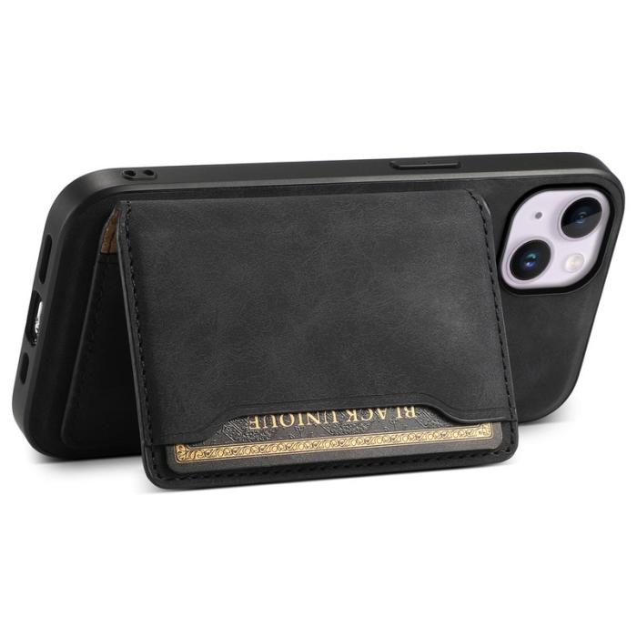 DENIOR - DENIOR D13 iPhone 14 Plus Skal i läder och TPU - Svart