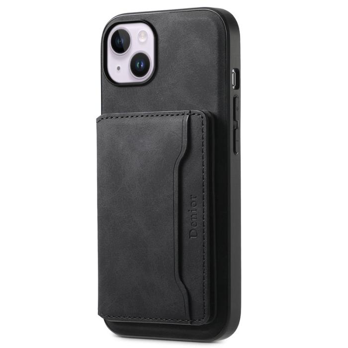 DENIOR - DENIOR D13 iPhone 14 Plus Skal i läder och TPU - Svart
