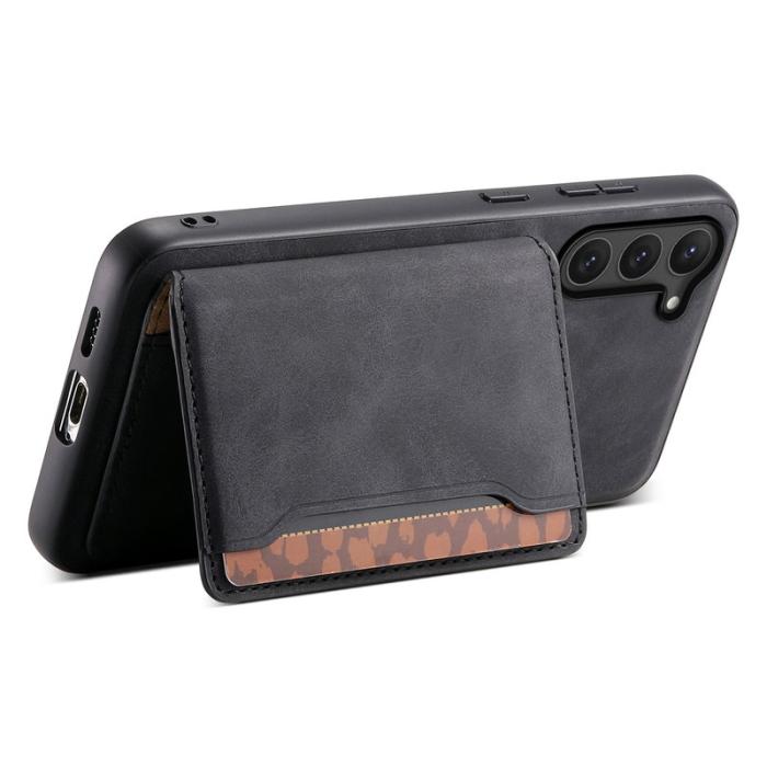 DENIOR - DENIOR D13 Samsung Galaxy S23 Fodral Av Läder och PC Svart