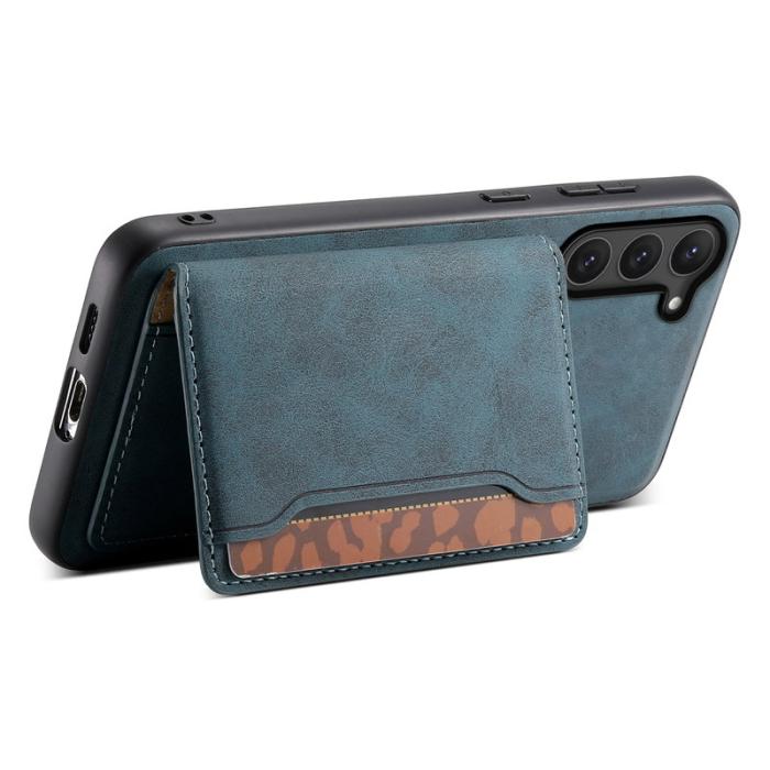 DENIOR - DENIOR D13 Samsung Galaxy S23 Fodral Av Läder + PC + TPU - Blå