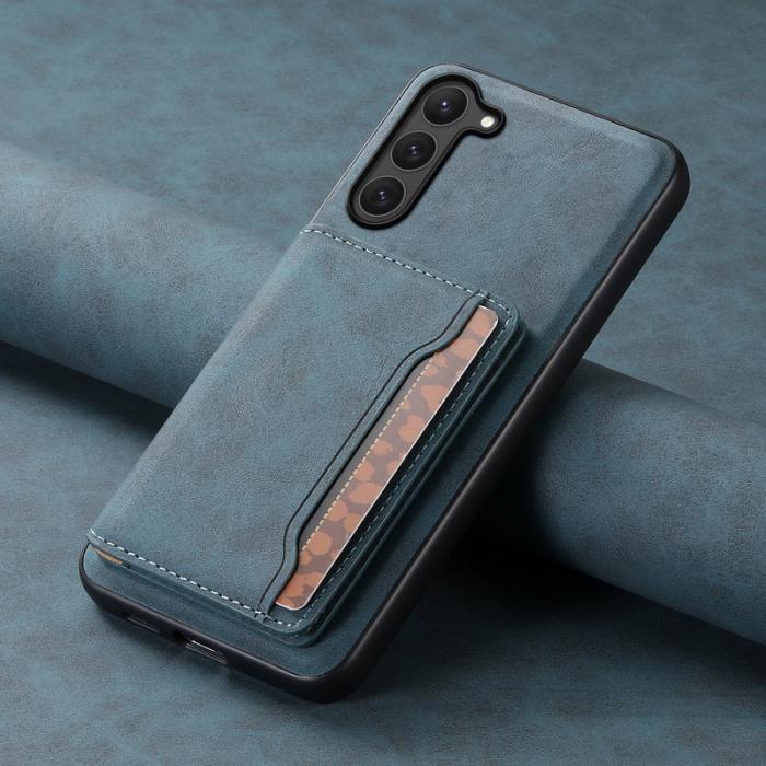 DENIOR - DENIOR D13 Samsung Galaxy S23 Fodral Av Läder + PC + TPU - Blå