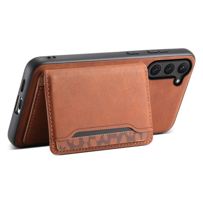 DENIOR - DENIOR D13 Samsung Galaxy S23 Fodral Av Läder och PC Brun