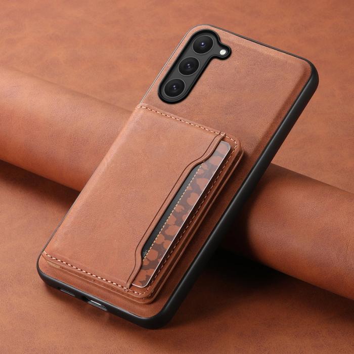 DENIOR - DENIOR D13 Samsung Galaxy S23 Fodral Av Läder och PC Brun