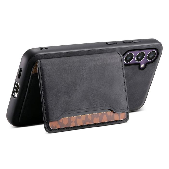 DENIOR - DENIOR D13 Samsung Galaxy S23 FE Fodral Äkta läder Svart