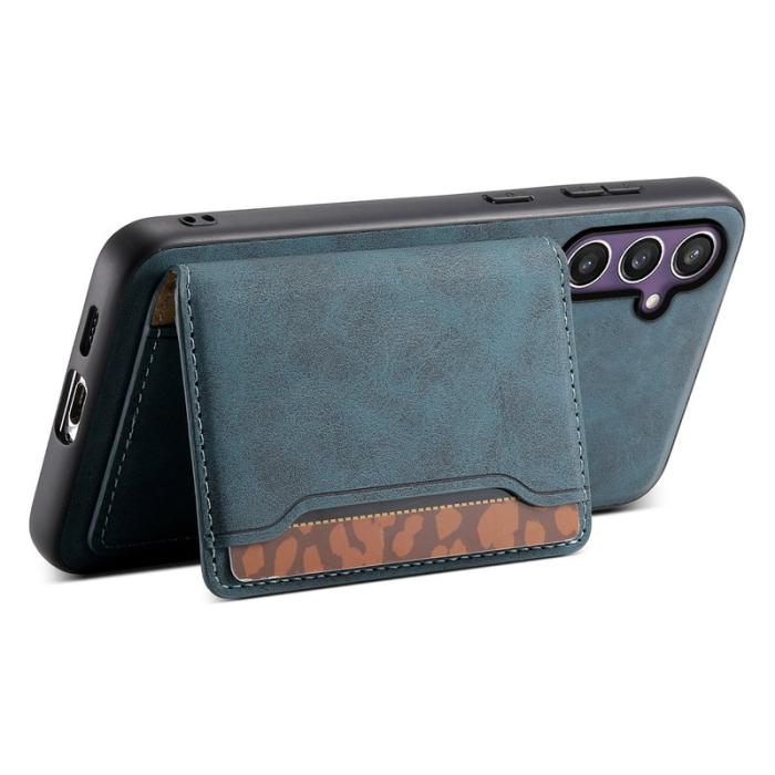 DENIOR - DENIOR D13 Samsung Galaxy S23 FE Fodral Äkta läder Blå