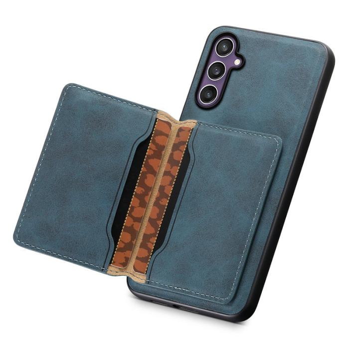 DENIOR - DENIOR D13 Samsung Galaxy S23 FE Fodral Äkta läder Blå